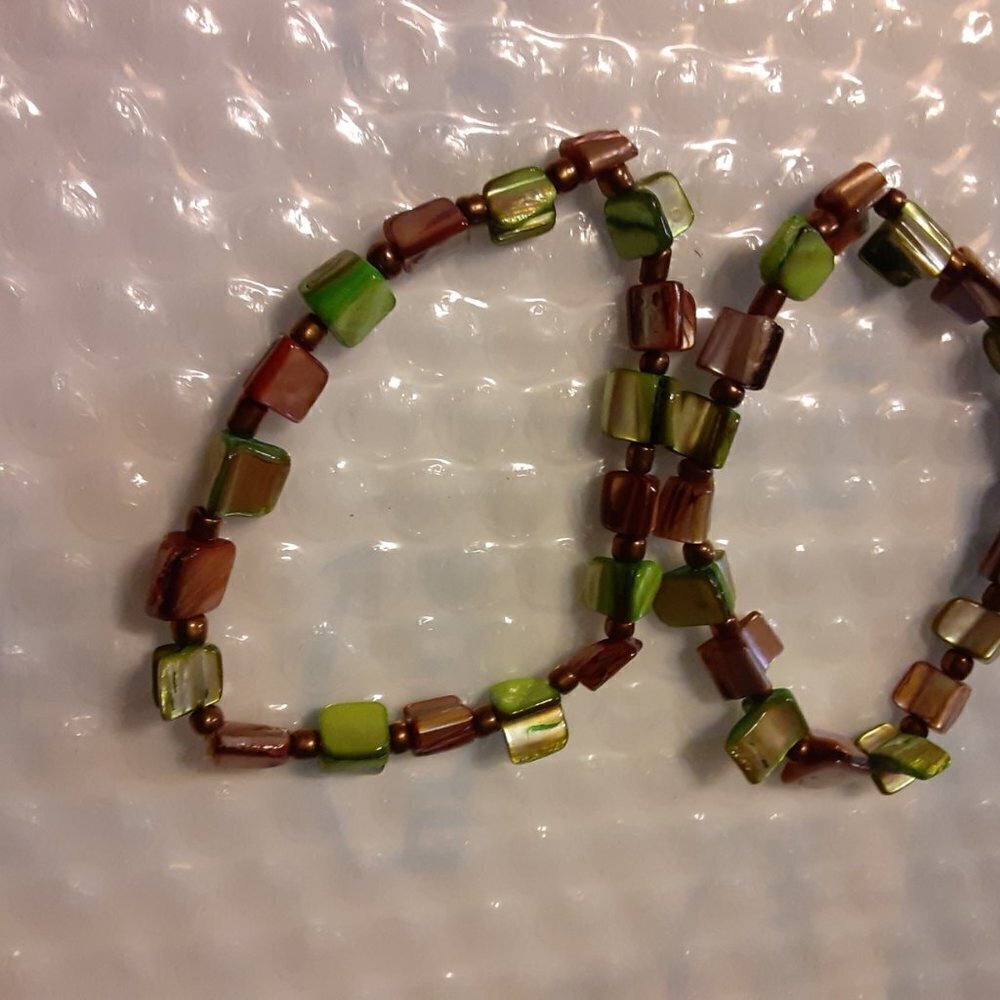 Two Abalone Stretch Bracelets
